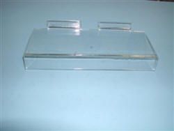 Slatwall Shelf 4" Deep X 10" Long With 1" High Sign Holder Injection Molded